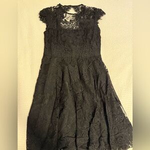 BB Dakota Black Lace Midi Dress